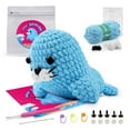 thumbnail image 1 of Encounter Beginner Crochet Kit for Sea Lion Amigurumi, Complete Starter Set with Yarn, Tools, and Video Tutorials, 1 of 12