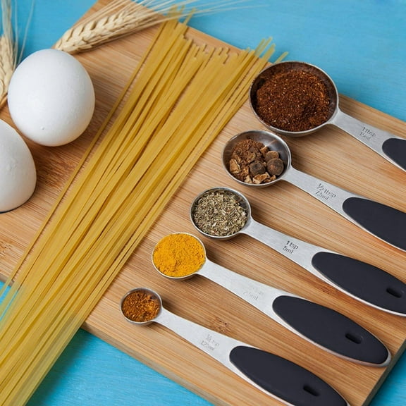 Encounter,Ejoyous 10 Pieces Stainless Steel Measuring Cups and Spoons with Silicone Handle Grip Kitchen M