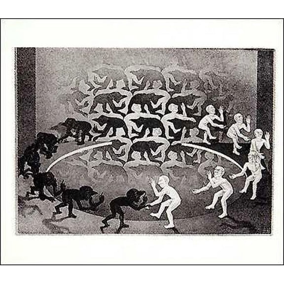 Encounter - M.C. Escher Poster (26 x 22)