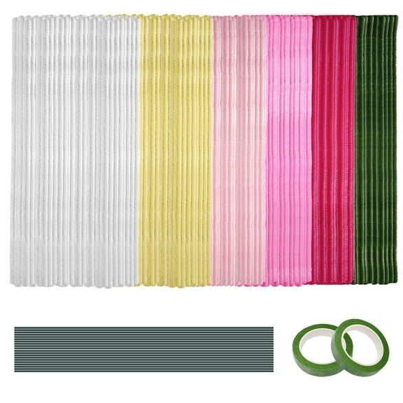 Encounter Pipe Cleaners Chenille Stems, 600 Pcs 12 Inch Bulk Craft Pack in 6 Shades of Pink for DIY Projects