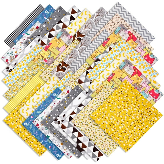 Encounter Quilting Fabric Squares, 70 Pcs 10x10 Inch Assorted Floral Cotton for Sewing and Patchwork Crafts