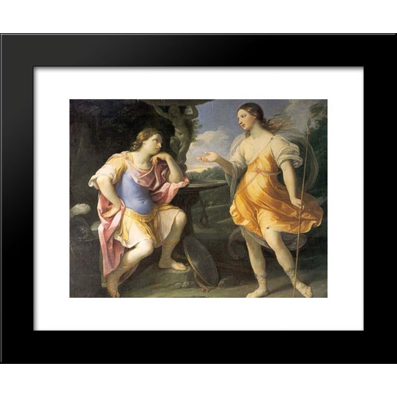 Encounter of Bradamante and Fiordispina 20x24 Framed Art Print by Reni, Guido