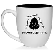Encourage Mint Funny Motivational Student Coworker Promotion Going Away New Job Gift Ceramic Coffee Mug Tea Cup Gift for Her, Him, Friend, Coworker, Wife, Husband 16oz White