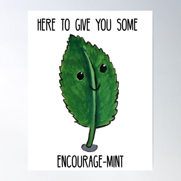 Encourage-Mint Poster Wall Art, Modern Wall Decor For Living Room Bedroom, 12x18 UNFRAMED