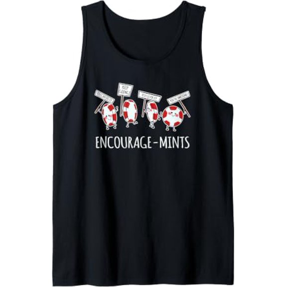 Encourage Mints Playful Pun Tank Top Size S-3XL