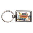 thumbnail image 1 of Encourage Reading Stack of Books Metal Rectangle Keychain, 1 of 7