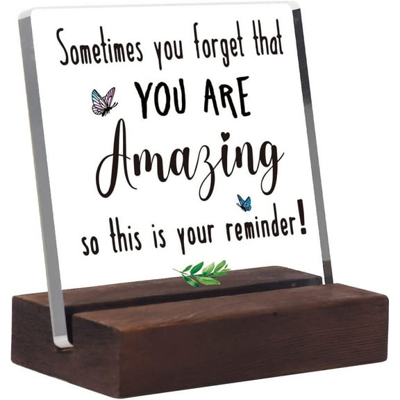 Encouragement Desk Sign Inspirational Quotes Office Table Decor Office Plaque with Stand