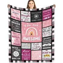 Encouragement Gifts for Women, Compassion Blanket Big Warm Hugs, Get Well Soon Gift Blanket for Women Love & Hope with Fluffy Comfort(50x60)