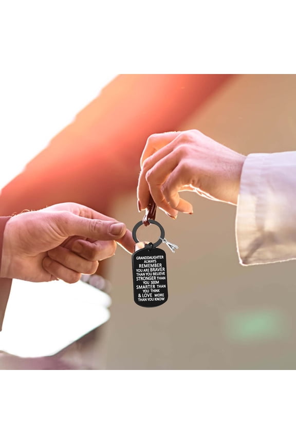 Encouragement Keychain under $5! Yannianjz Encouragement Keychain for Grandchildren, Stainless Steel Motivational Gift, Graduation Birthday Gift forkids, Inspirational Key Ring