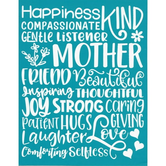 Encouragement Words Self Adhesive Silk Screen Printing Stencil Mesh Transfers