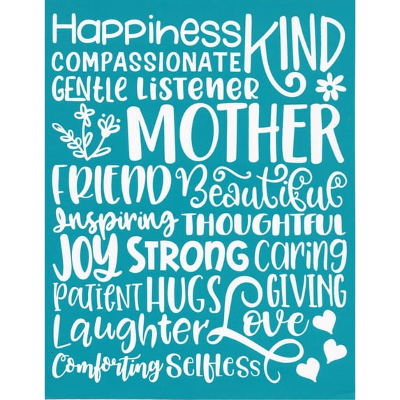 Encouragement Words Self Adhesive Silk Screen Printing Stencil Mesh Transfers