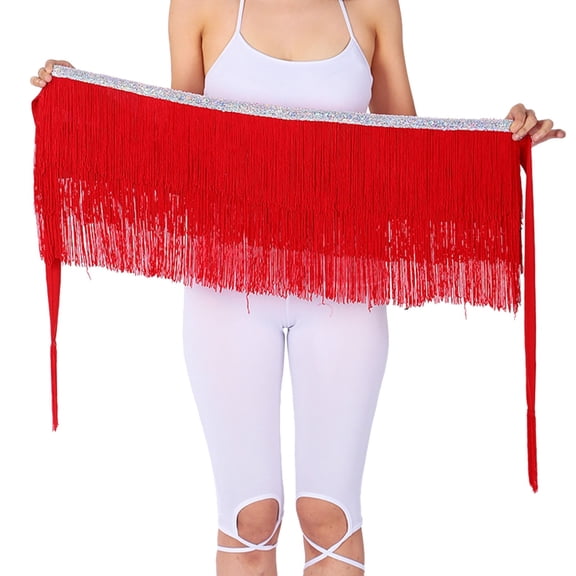 Encryption Tassel Waist Towel Towel Latin Dance Binding Tassel Lace Up Skirt Towel Cute Skirts Double Slit Skirt Swimsuit with Skirt Leather Skirts under Skirts Shorts for Women Pleated Skirts for