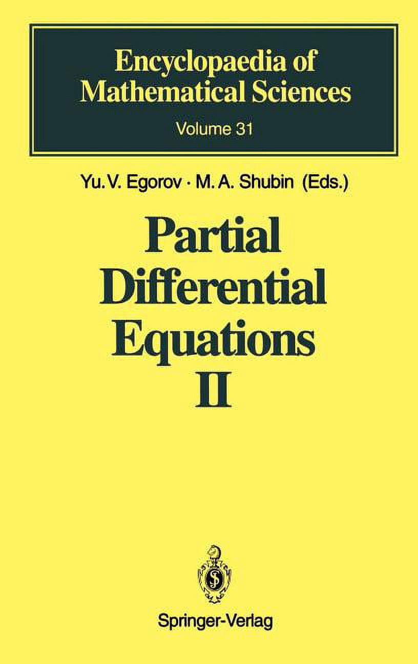 Encyclopaedia of Mathematical Sciences Partial Differential Equations ...