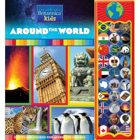 Encyclopedia Britannica Kids - Around the World 30 Button Sound Book - PI Kids (Play-A-Sound)