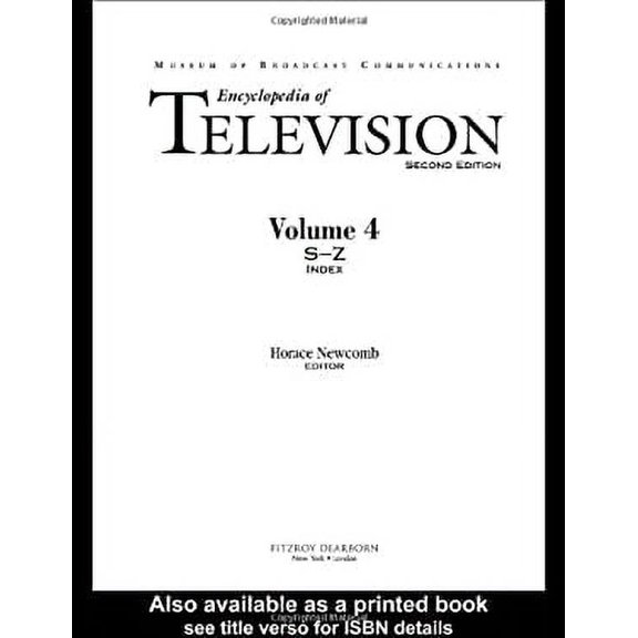 Pre-Owned Encyclopedia of Television (Hardcover) 9781579584566