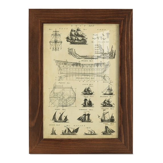Encyclopediae I -Framed Print w/glass-Chestnut