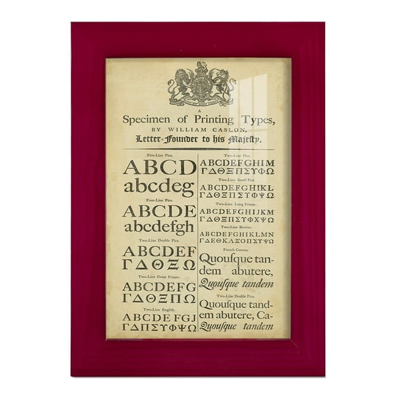 Encyclopediae VI -Framed Print w/glass-Cherry Red