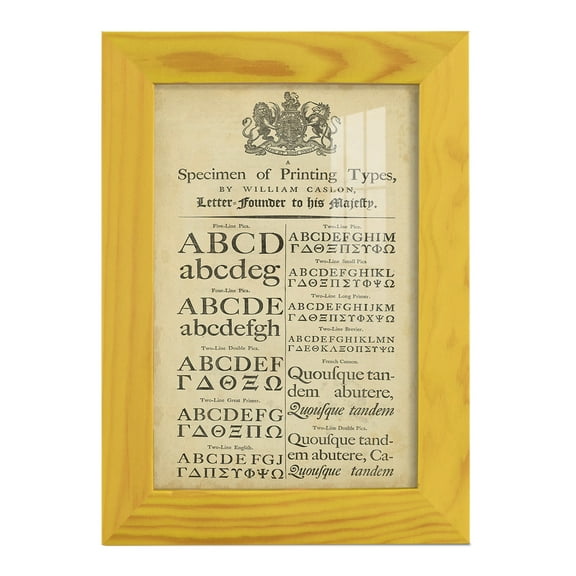 Encyclopediae VI -Framed Print w/glass-Sunflower Yellow