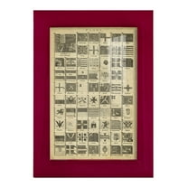 Encyclopediae VII -Framed Print w/glass-Cherry Red