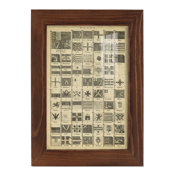 Encyclopediae VII -Framed Print w/glass-Chestnut