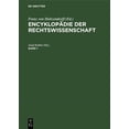 thumbnail image 1 of EncyklopÃ¤die Der Rechtswissenschaft. Band 1, (Hardcover), 1 of 1