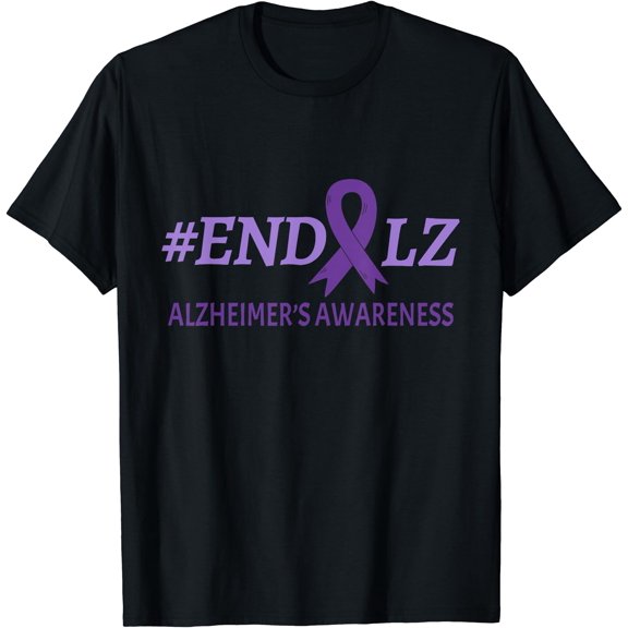End Alz Alzheimer'S Awareness Purple Ribbon End Alzheimers T-Shirt