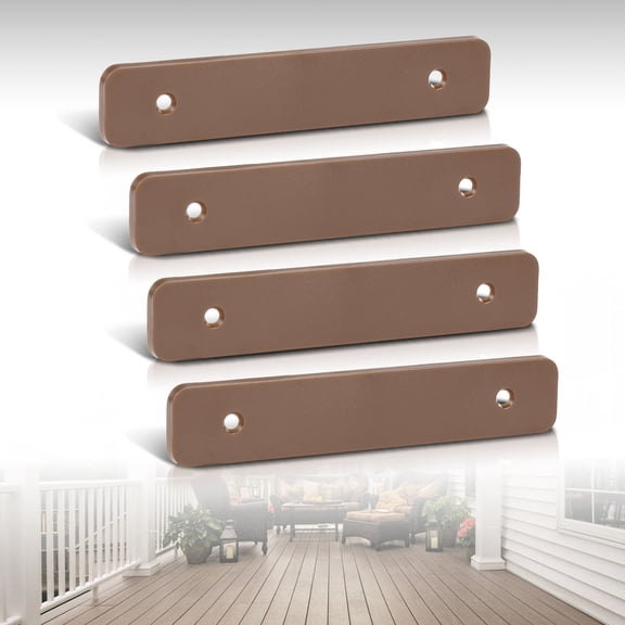 CROSSDESIGN End Cap 5.5 Fit for Brown Composite Decking Boards (4 Pcs in One Package)