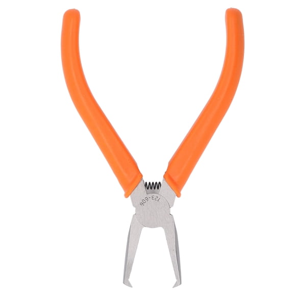 End Cutting Pliers with 6mm Curved Quenching CrV Steel Right Angle Flush Cut, Premium Curved Tip Model Pliers for Plastics and Crafts - 7.5 Inches / 19.0 cm