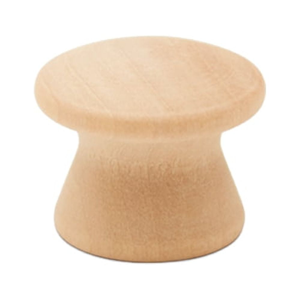 End Grain Wood Knobs 1 inch, Pack of 25 Unfinished Small Wooden Knobs for Dressers