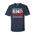 thumbnail image 1 of End Human Trafficking Hand Print Unisex Adult Short Sleeve T-shirt-Navy-small, 1 of 4