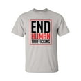 thumbnail image 1 of End Human Trafficking Unisex Adult Short Sleeve T-shirt-Ice Grey-medium, 1 of 4