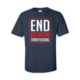 thumbnail image 1 of End Human Trafficking Unisex Adult Short Sleeve T-shirt-Navy-small, 1 of 4