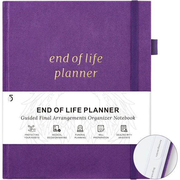 End of Life Plnner, Guided Estte Plnning Orgnizer with Tbs, Lst Wish, Will Preprtion, Funerl Plnning, Finl rrngements Notebook for Beneficiry, in Cse of Deth Orgnizer 7."X9"-