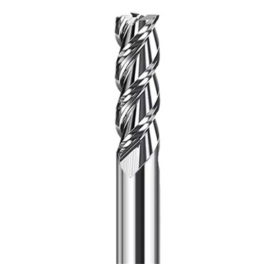 Destiny Tool 1/16" (.0625) Solid Carbide End Mill – 3 Flute, For Aluminum & Plastic – V30402, Made In USA