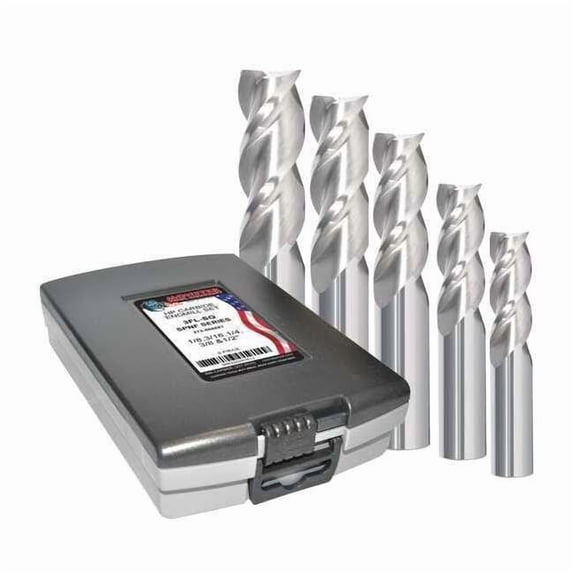 Manufacturer Varies End Mill Set,1/8" Dia,Carbide 273-888881