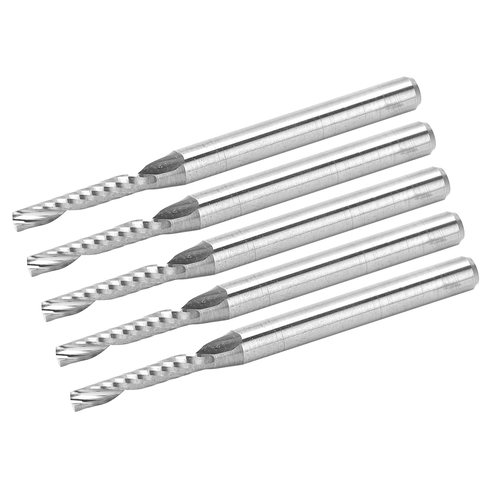 End Mills, 5pcs 3.175x2x12x38mm Milling Cutter Spiral Milling Cutter