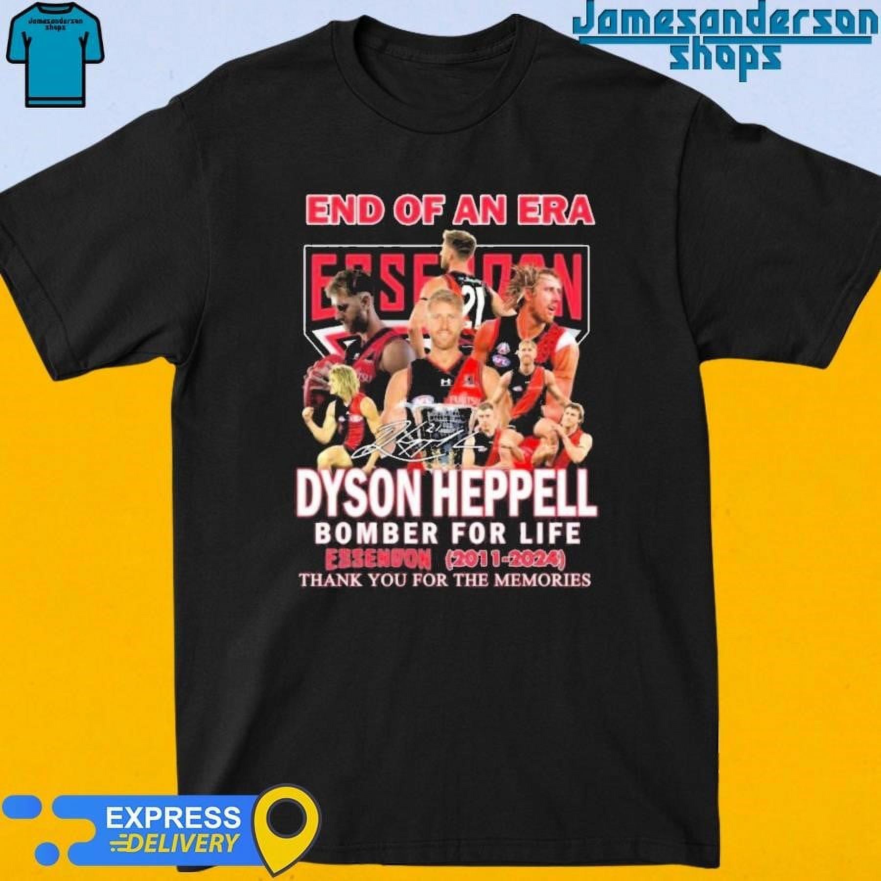End Of An Era Dyson Heppell Bomber For Life Essendon 2011 2024 Shirt