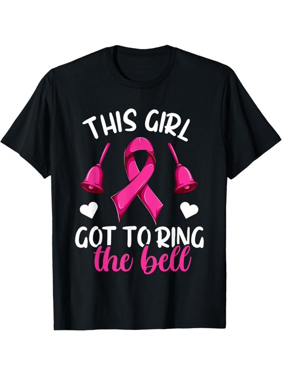 End Of Chemo Bell Breast Cancer Survivor Women Gift Graphic T-Shirt, Size S-5XL