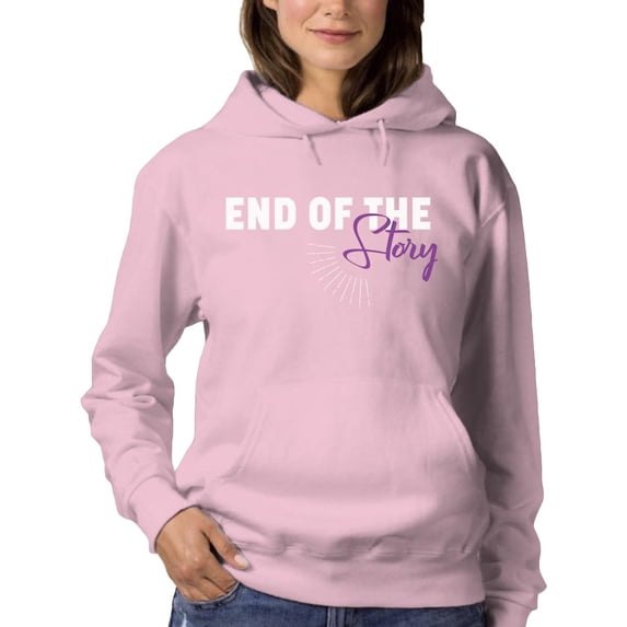 End Of The Story Quote Hoodie Women -Image by Shutterstock, Female Small
