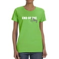 thumbnail image 1 of End Of The Story Slogan T-Shirt Women -Image by Shutterstock, Female 4X-Large, 1 of 4
