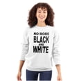 thumbnail image 1 of End Racism Black and White Equality Women Plus Size Crewneck Sweatshirt Brisco Brands 2X, 1 of 5
