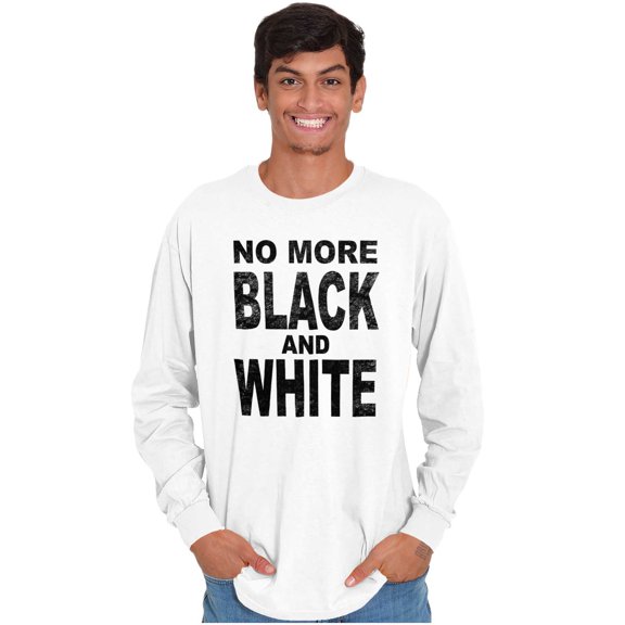 End Racism Black and White Equality Women's Long Sleeve T Shirt Brisco Brands S