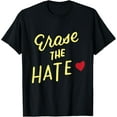 thumbnail image 1 of End Racism Erase Hate Fight Racism Anti-Racism Anti-Bullying T-Shirt, 1 of 4