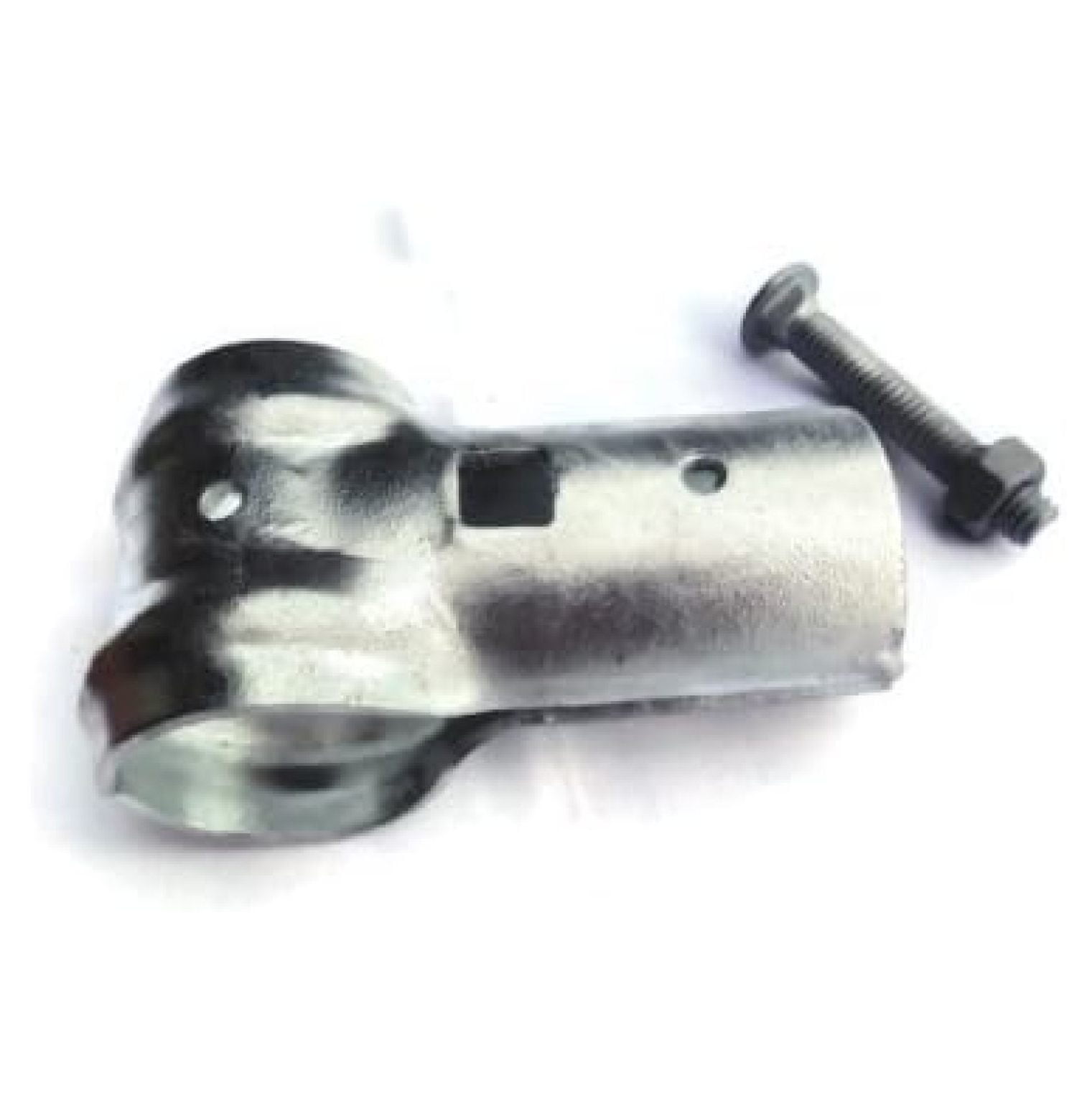End Rail Clamps 1 3/8 Inch - 10 Pack | Chain Link Fence Repair & Dog Kennel Parts | Galvanized Steel Fence Rail Clamps with Bolts & Nuts | Easy Install
