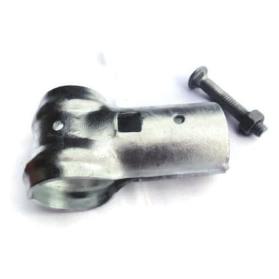 End Rail Clamps 1 3/8 Inch - 20 Pack | Dog Kennel & Chain Link Fence Repair | Galvanized Steel Rail Clamps with Bolts & Nuts | Heavy Duty Fence Hardware