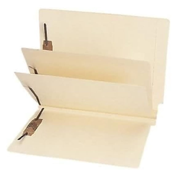 End-Tab Manila Classification Folders, 2-Dividers, 15/Bx