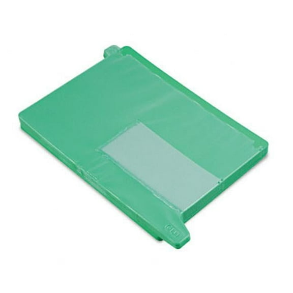 End Tab Out Guides with Pockets  Vinyl  Letter  Green  25/Box