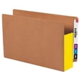 thumbnail image 1 of End Tab Pocket, Reinforced Straight-Cut Tab, 3-1/2" Expansion, Extra Wide Legal Size, Redrope with Yellow Gusset, 10 per Box (74688), 1 of 4