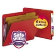 thumbnail image 1 of 2 in. Expansion End Tab Pressboard Classification Folders with 6 SafeSHIELD Fasteners - Letter Size/Bright Red (10/Box), 1 of 7