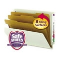 thumbnail image 1 of End Tab Pressboard Classification Folders with SafeSHIELD Coated Fasteners 3 Dividers, Letter Size, Gray-Green, 10/Box, 1 of 7